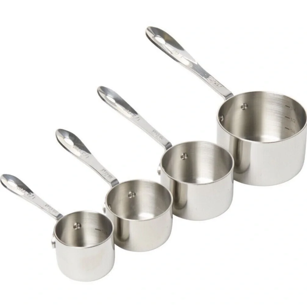 NWT ALL CLAD Stainless Steel Measuring Cup Set 4 Piece Cookware